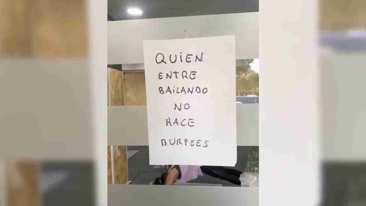 letrero en gym
